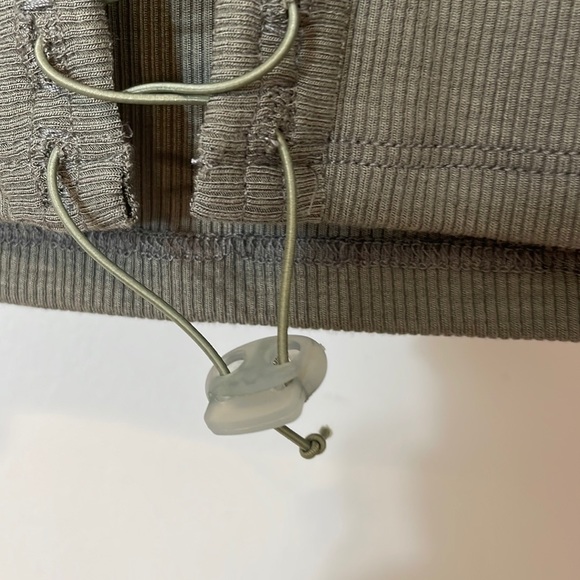 Joah Brown Lace Up Crop Tank Ribbed Top Size S/M Summit Flex Rib - Picture 12 of 13